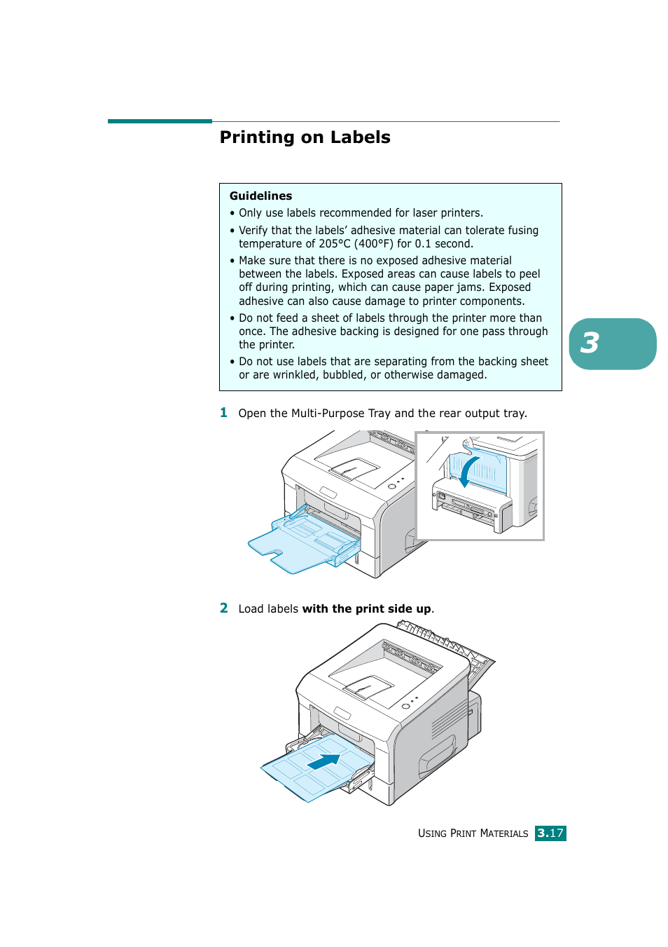 Printing on labels | Ricoh Aficio BP20N User Manual | Page 70 / 172