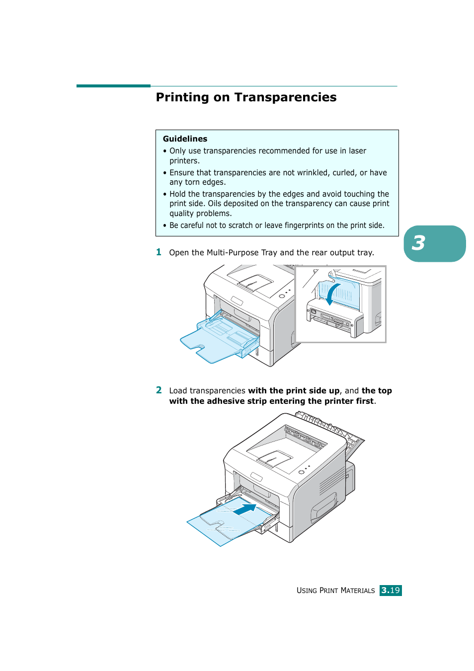 Printing on transparencies | Ricoh Aficio BP20N User Manual | Page 72 / 172