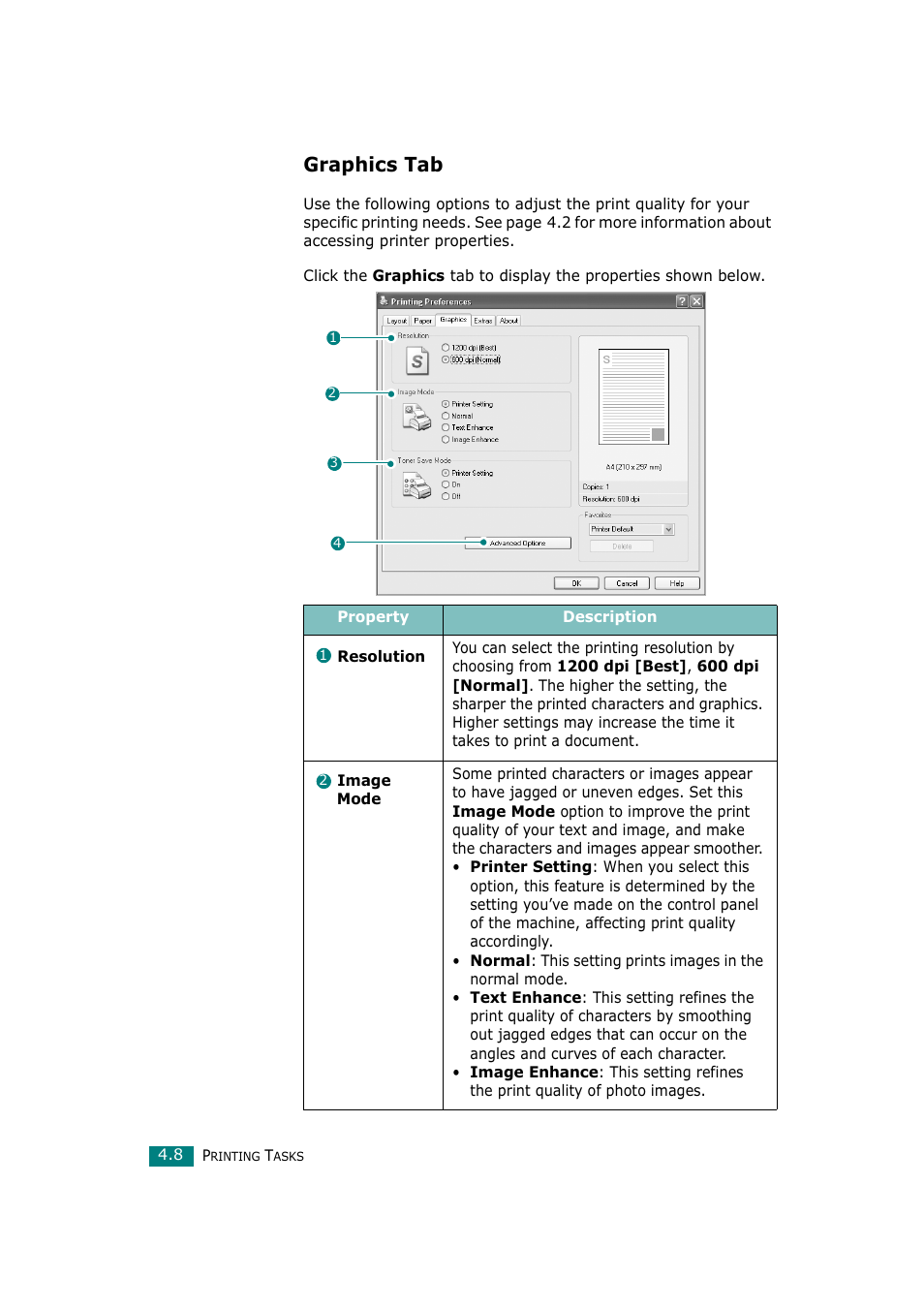 Graphics tab | Ricoh Aficio BP20N User Manual | Page 85 / 172