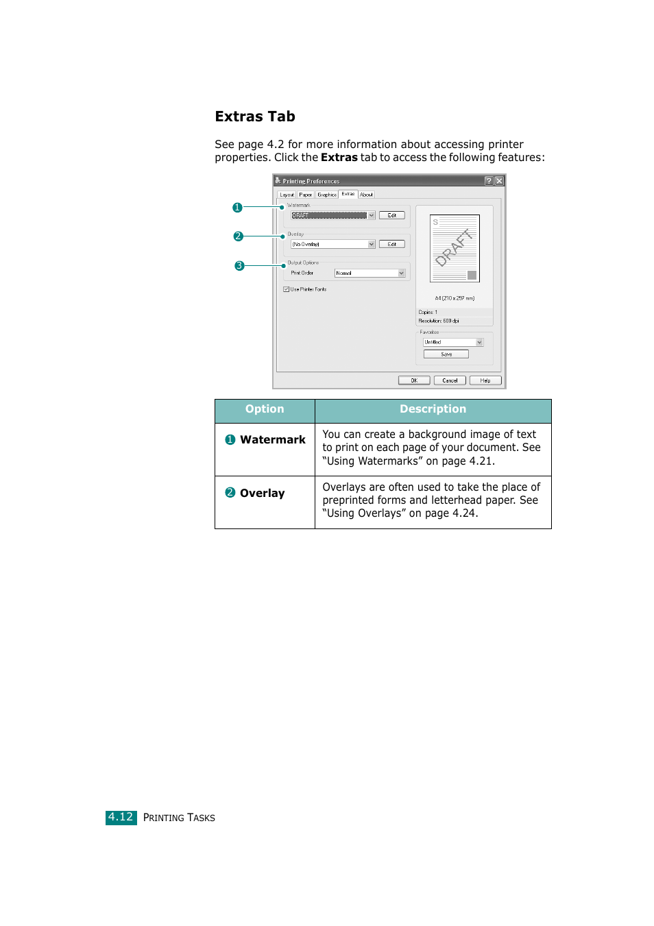 Extras tab | Ricoh Aficio BP20N User Manual | Page 89 / 172
