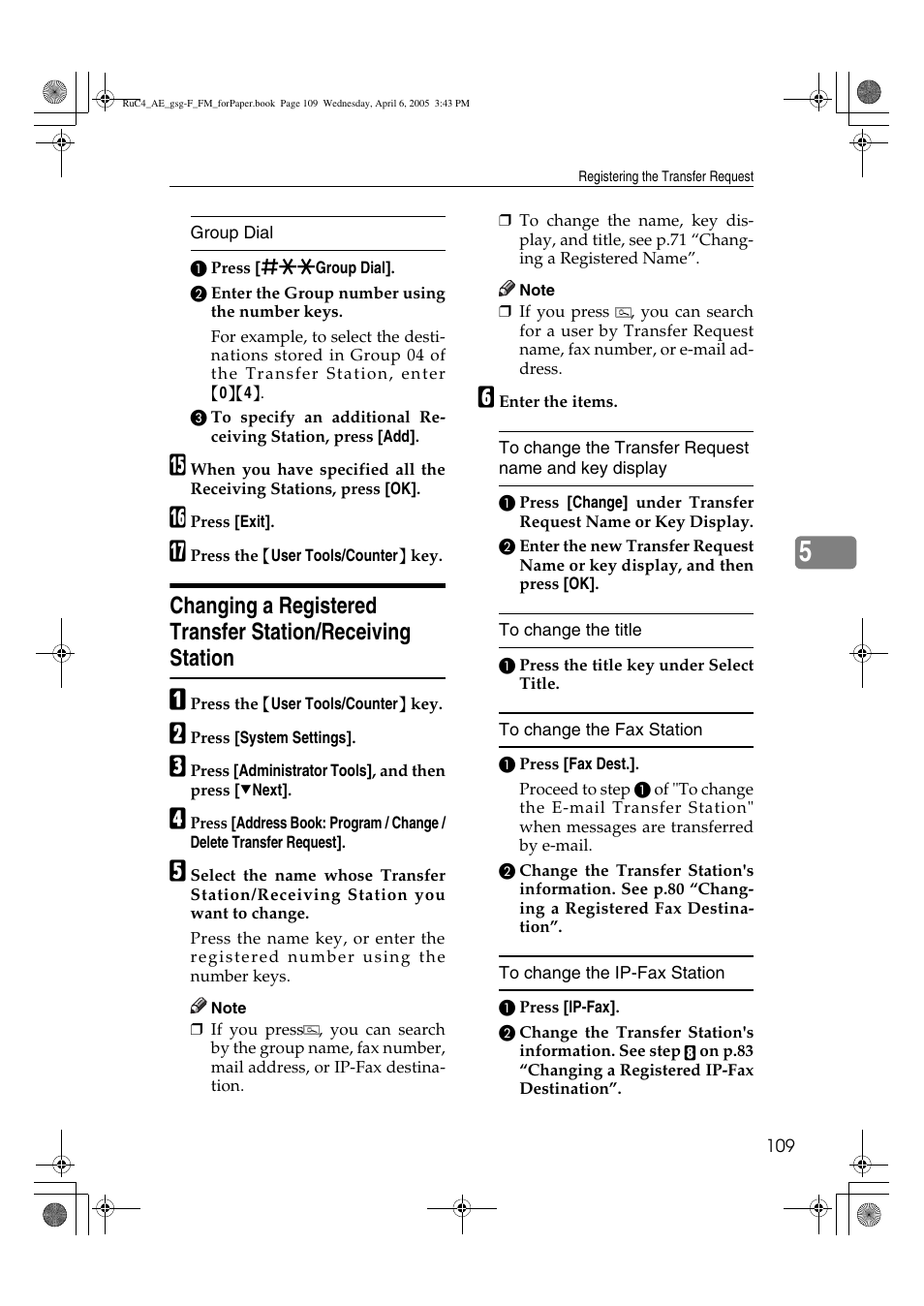 Ricoh Aficio IS 2225 User Manual | Page 121 / 180