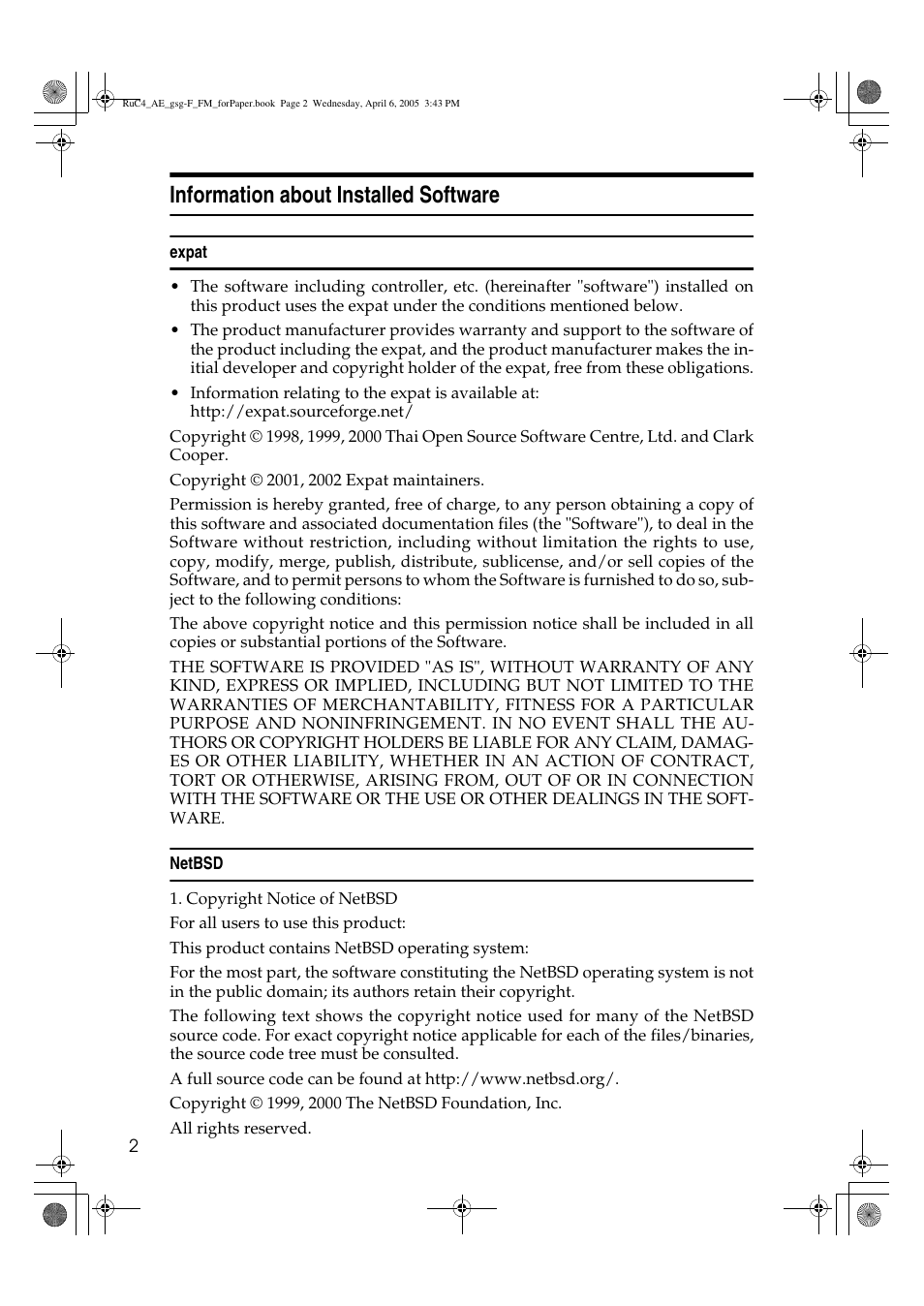 Information about installed software | Ricoh Aficio IS 2225 User Manual | Page 14 / 180