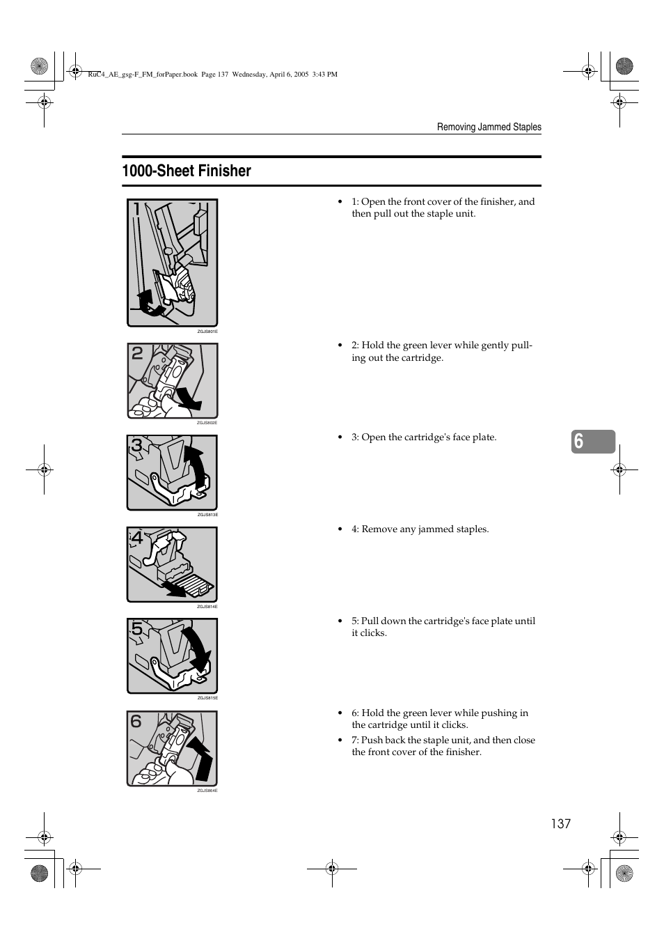 1000-sheet finisher | Ricoh Aficio IS 2225 User Manual | Page 149 / 180