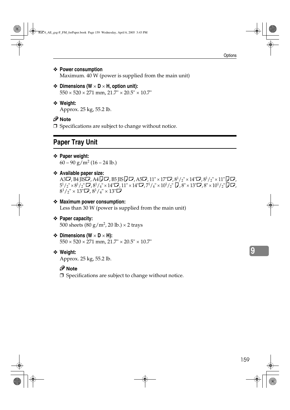 Paper tray unit | Ricoh Aficio IS 2225 User Manual | Page 171 / 180