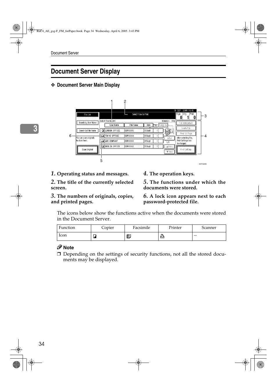 Document server display | Ricoh Aficio IS 2225 User Manual | Page 46 / 180