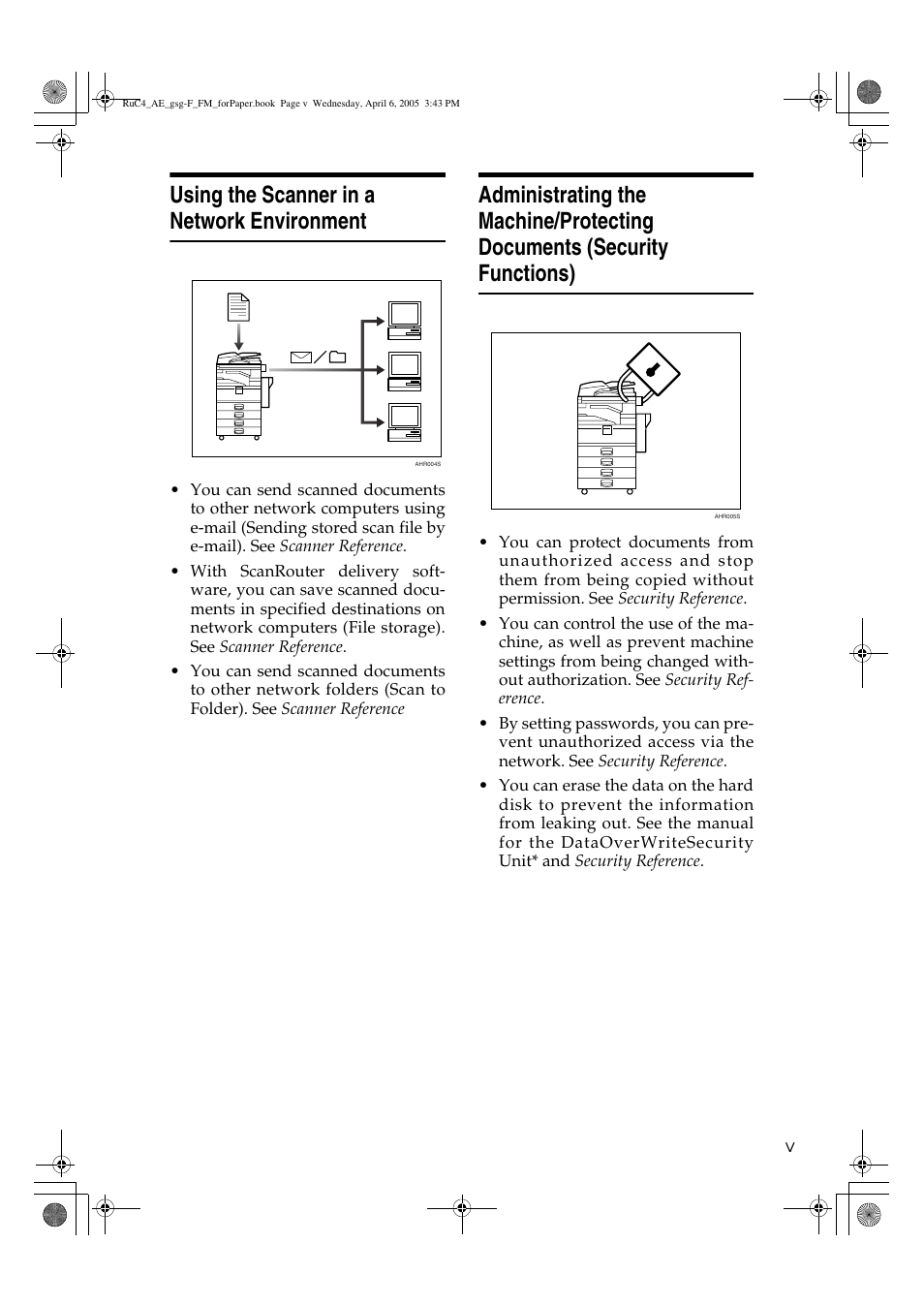 Using the scanner in a network environment | Ricoh Aficio IS 2225 User Manual | Page 7 / 180