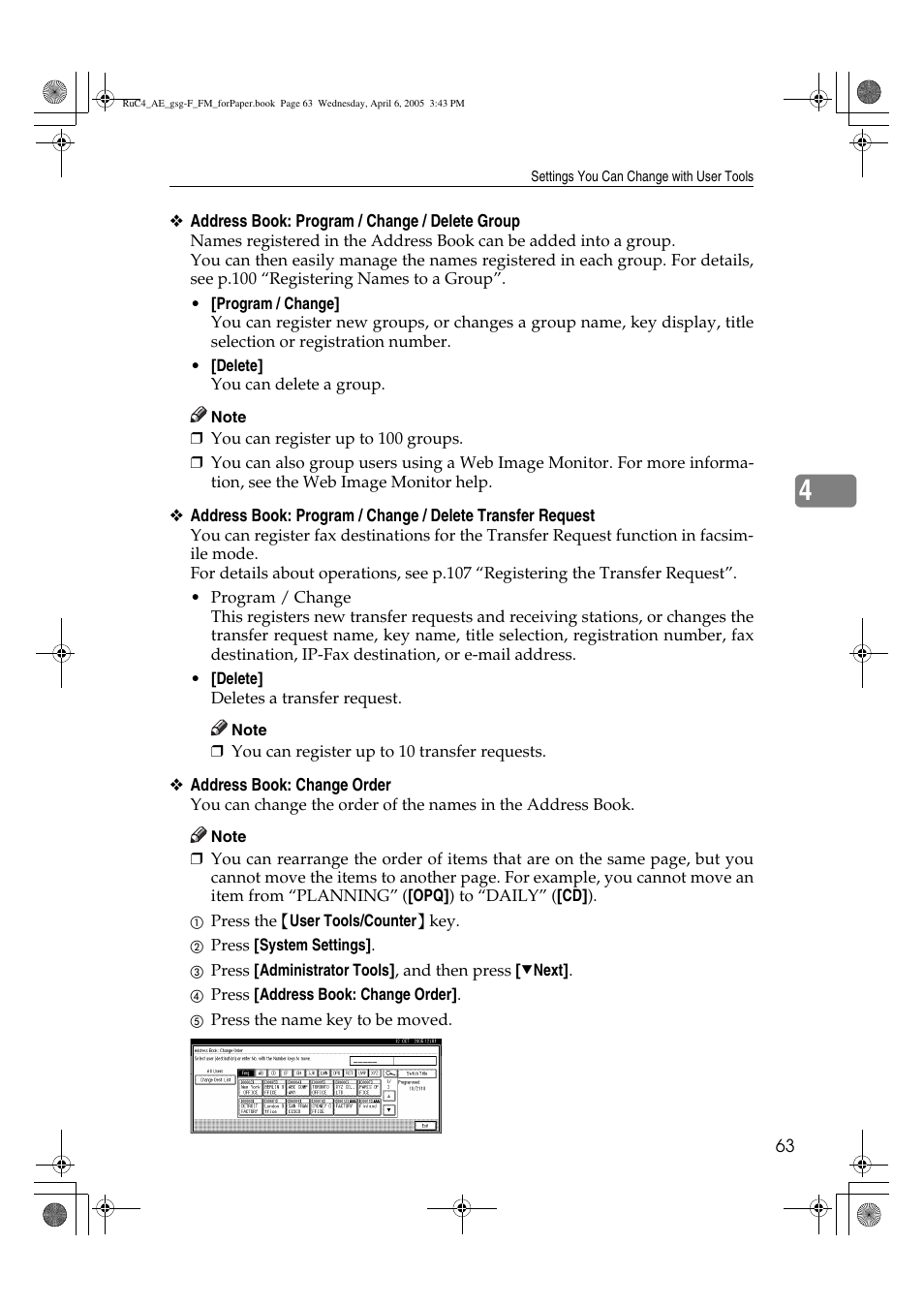 Ricoh Aficio IS 2225 User Manual | Page 75 / 180