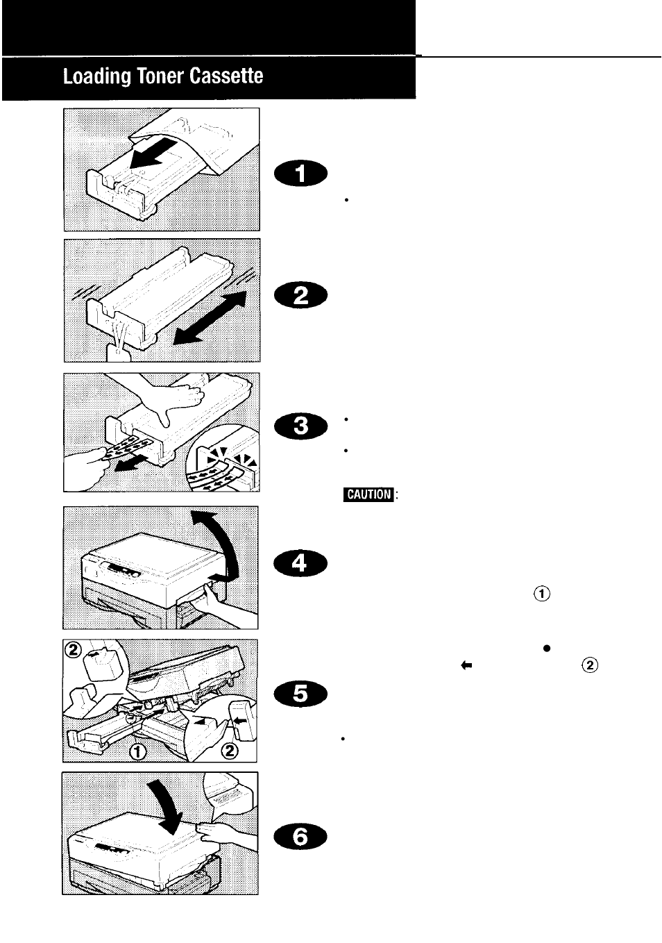 Loading the toner cassette | Ricoh FT 1008 User Manual | Page 15 / 65