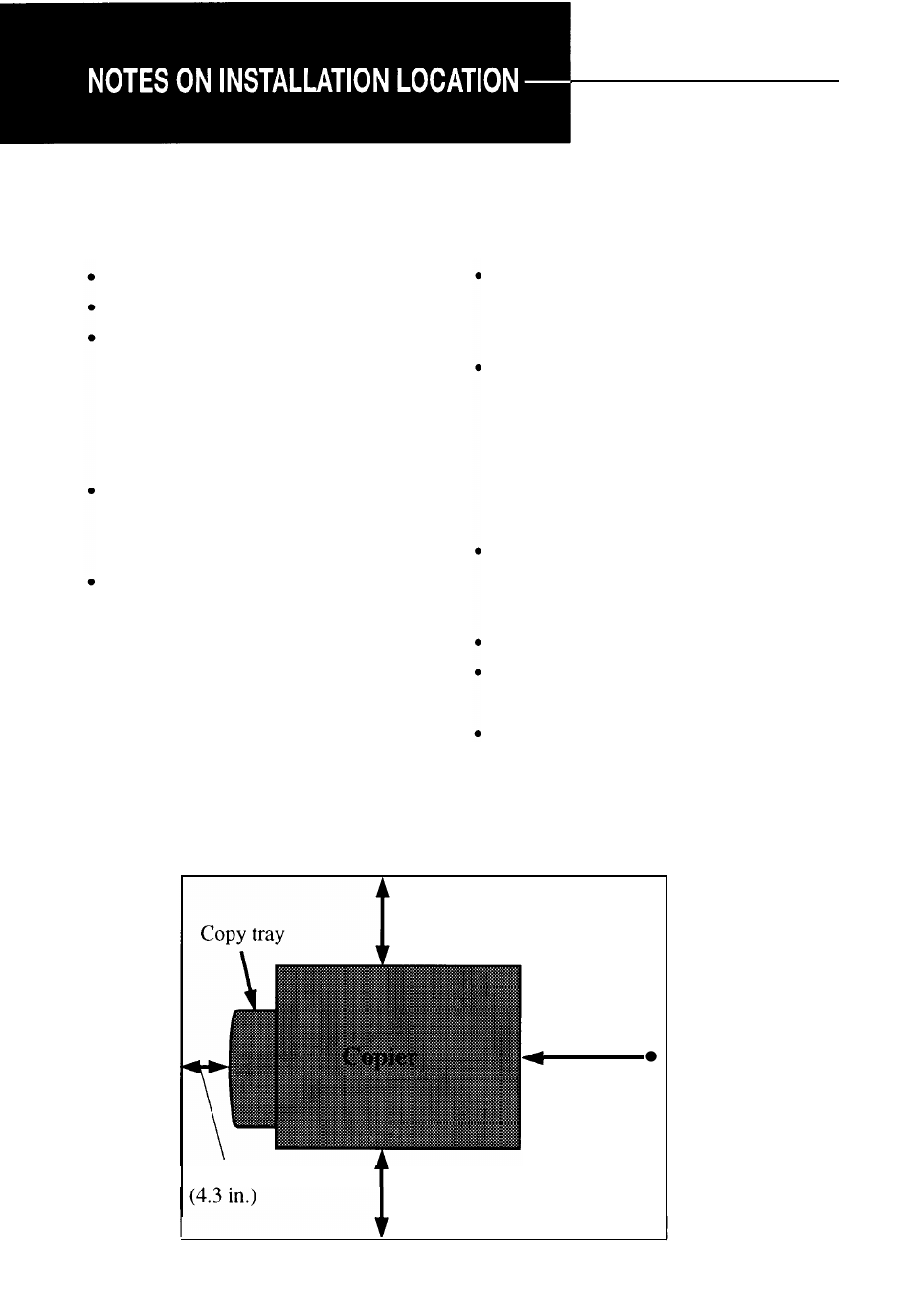 Notes on installation location | Ricoh FT 1008 User Manual | Page 21 / 65