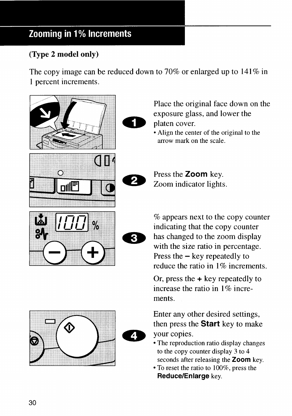 Zoom | Ricoh FT 1008 User Manual | Page 29 / 65