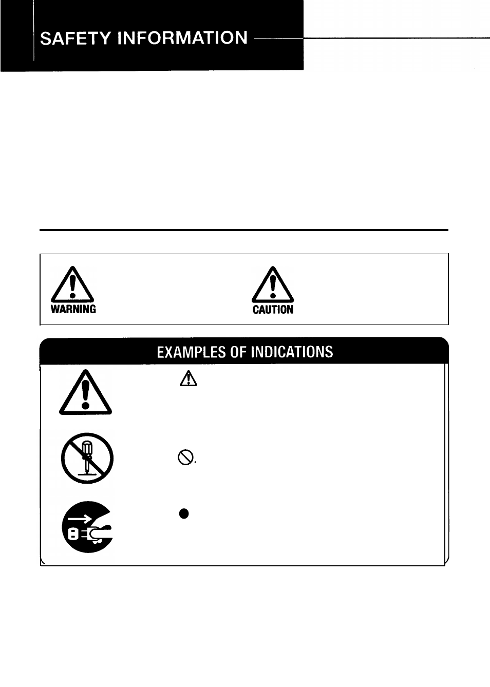 Safety information, Essential symbols | Ricoh FT 1008 User Manual | Page 3 / 65