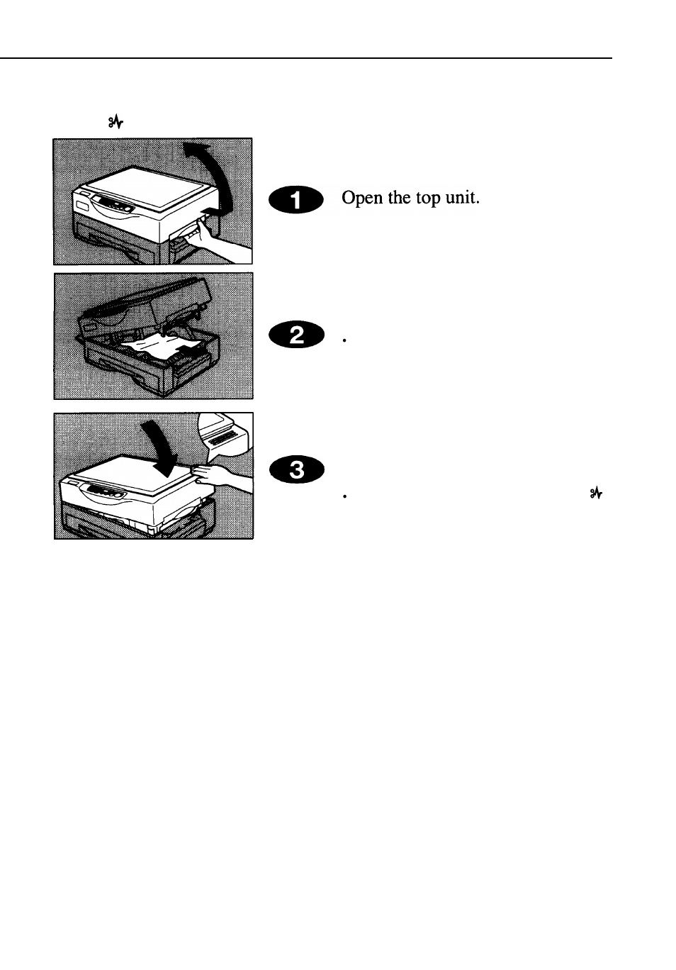 When is lit: remove the misfed paper com- pletely | Ricoh FT 1008 User Manual | Page 58 / 65