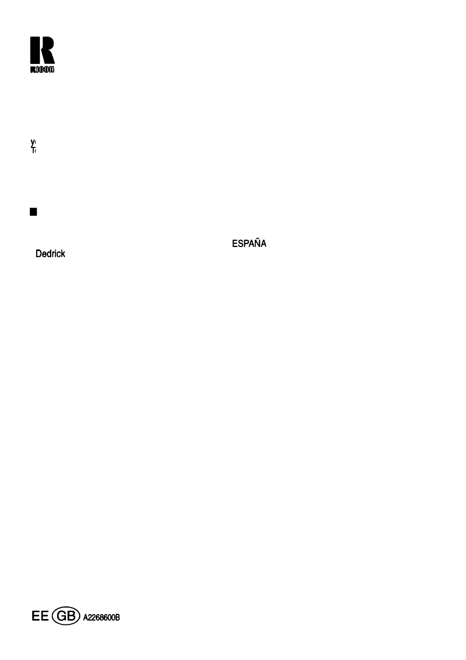 Overseas affiliates, Ricoh company, ltd | Ricoh FT 1008 User Manual | Page 65 / 65