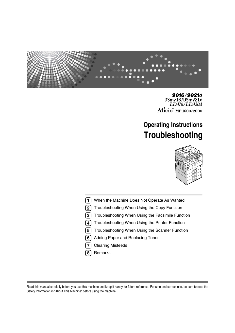 Ricoh Aficio RPCS MP 2000 User Manual | 108 pages