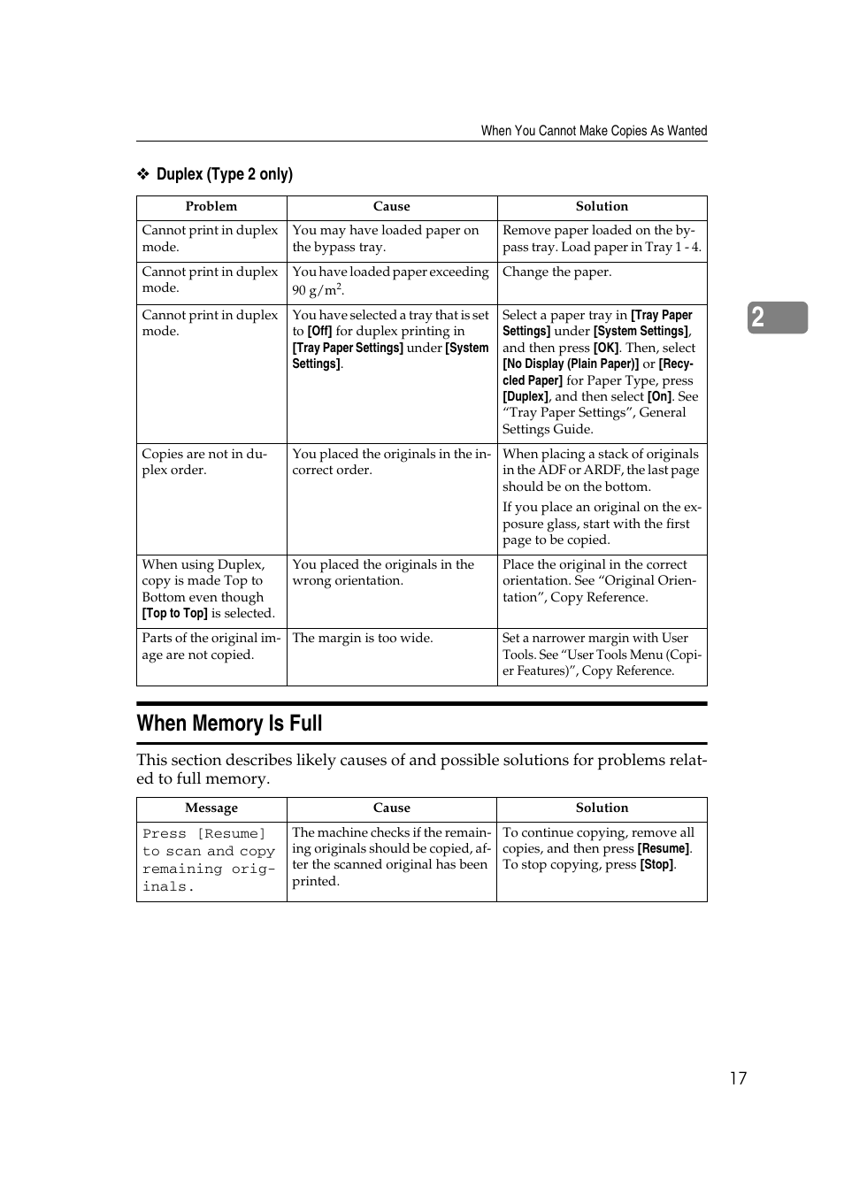 When memory is full | Ricoh Aficio RPCS MP 2000 User Manual | Page 23 / 108