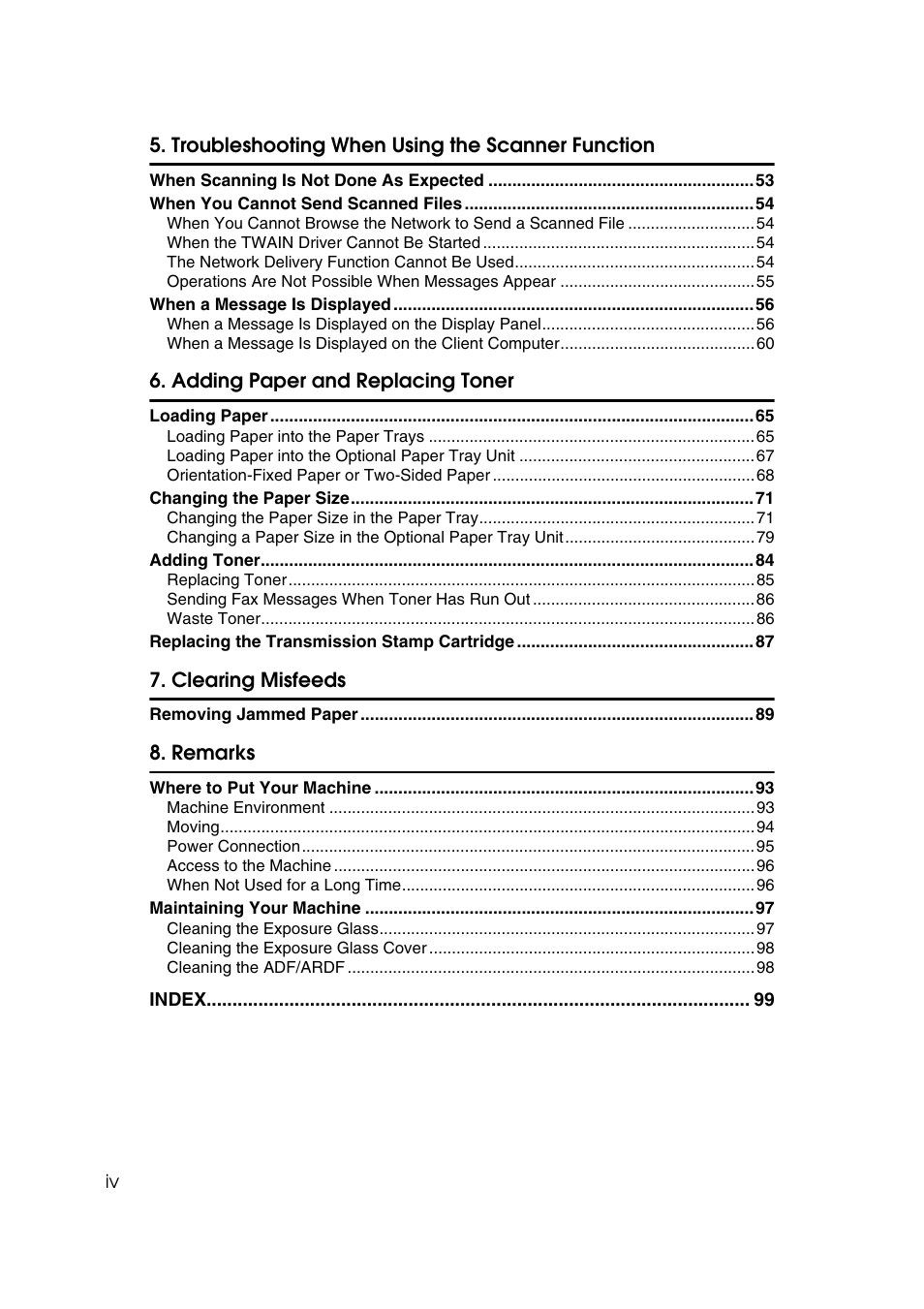 Ricoh Aficio RPCS MP 2000 User Manual | Page 6 / 108