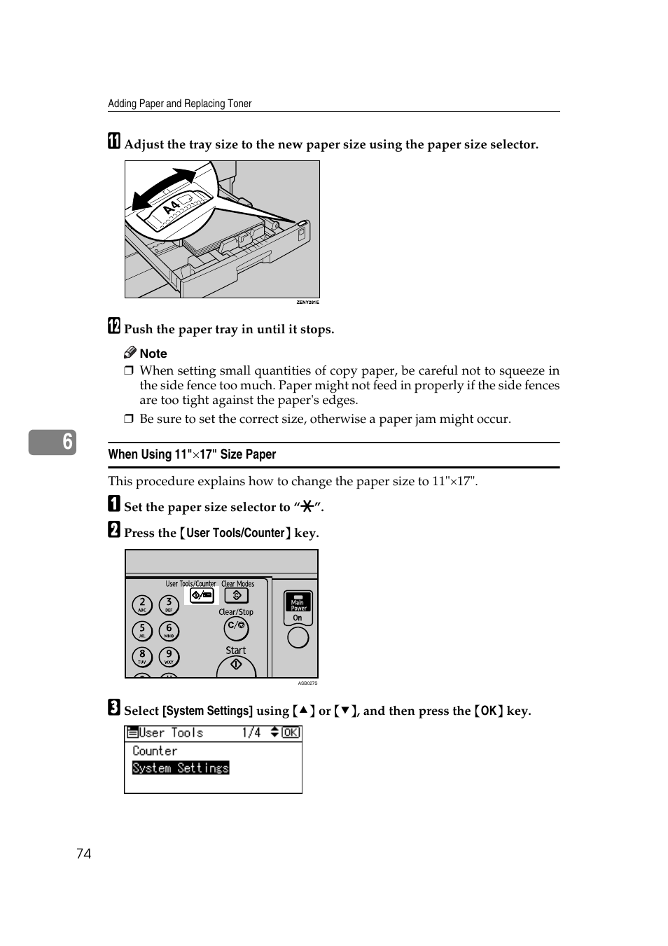 When using 11"x17" size paper | Ricoh Aficio RPCS MP 2000 User Manual | Page 80 / 108