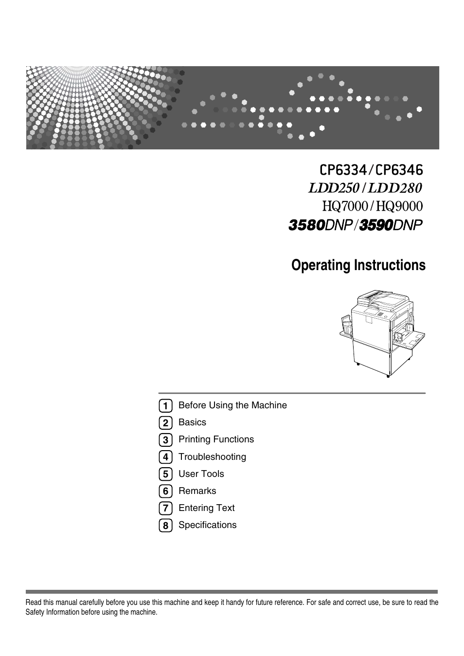 Ricoh LDD280 User Manual | 204 pages