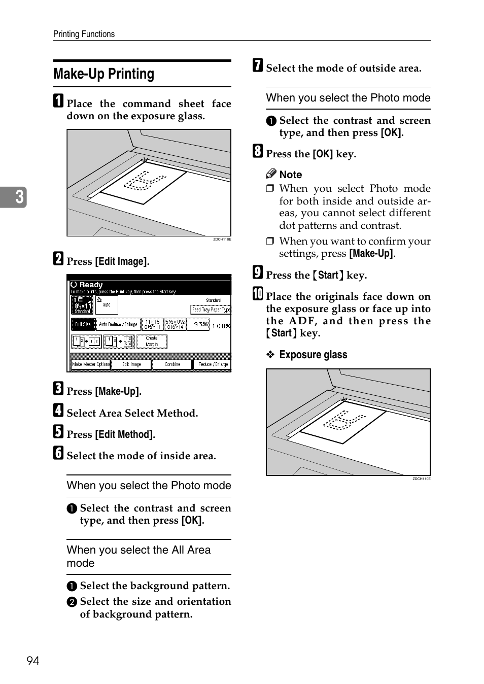 Make-up printing | Ricoh LDD280 User Manual | Page 106 / 204
