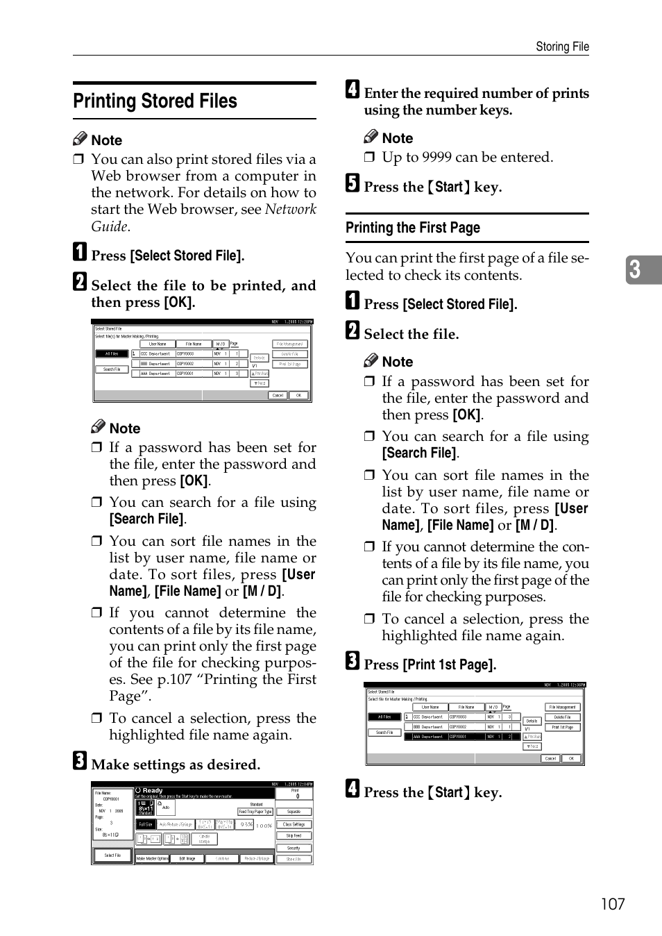 Printing stored files | Ricoh LDD280 User Manual | Page 119 / 204