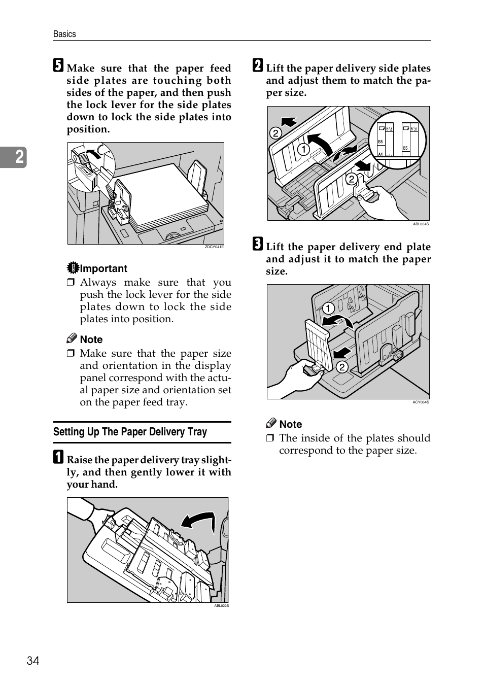 Setting up the paper delivery tray | Ricoh LDD280 User Manual | Page 46 / 204