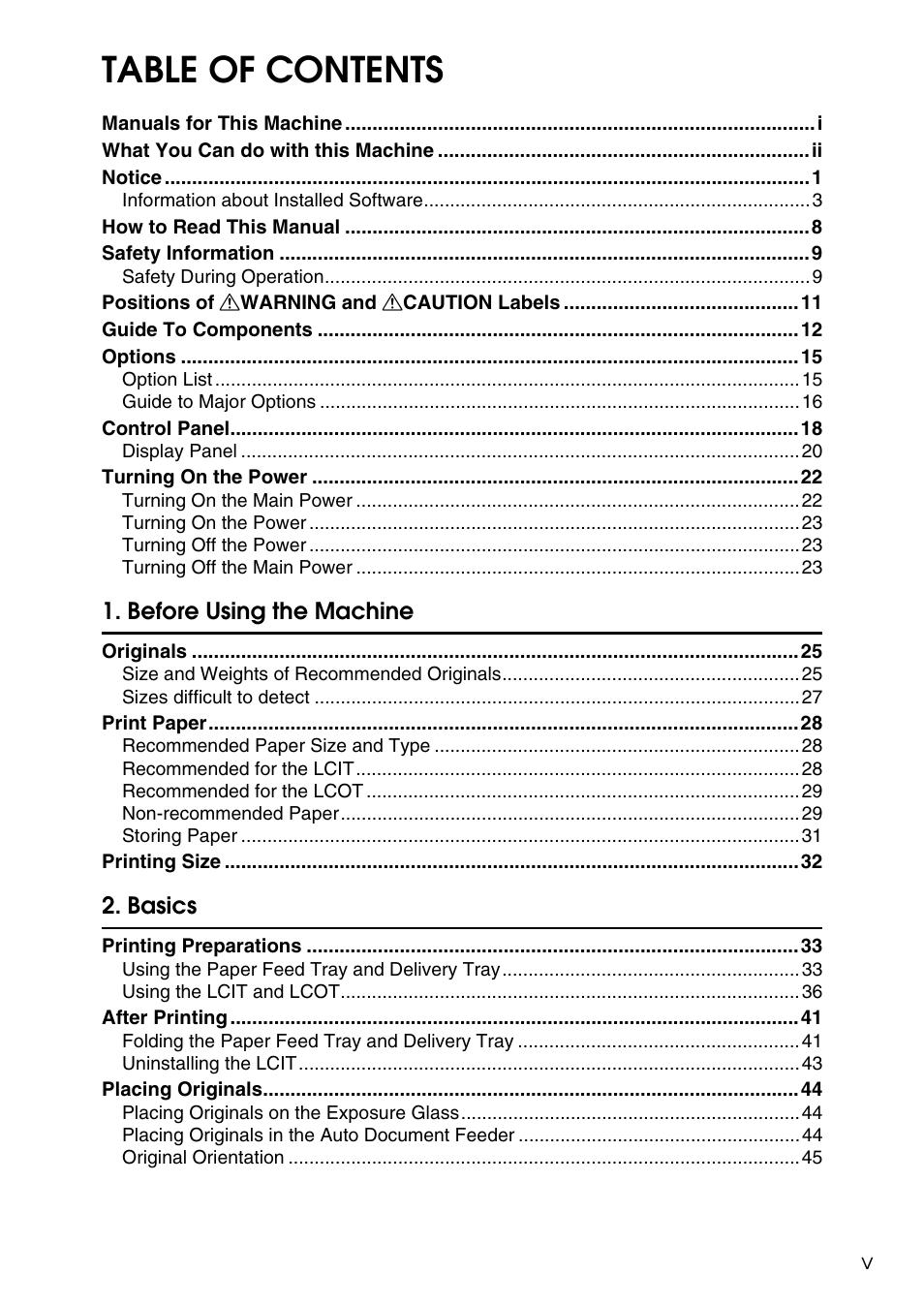 Ricoh LDD280 User Manual | Page 7 / 204