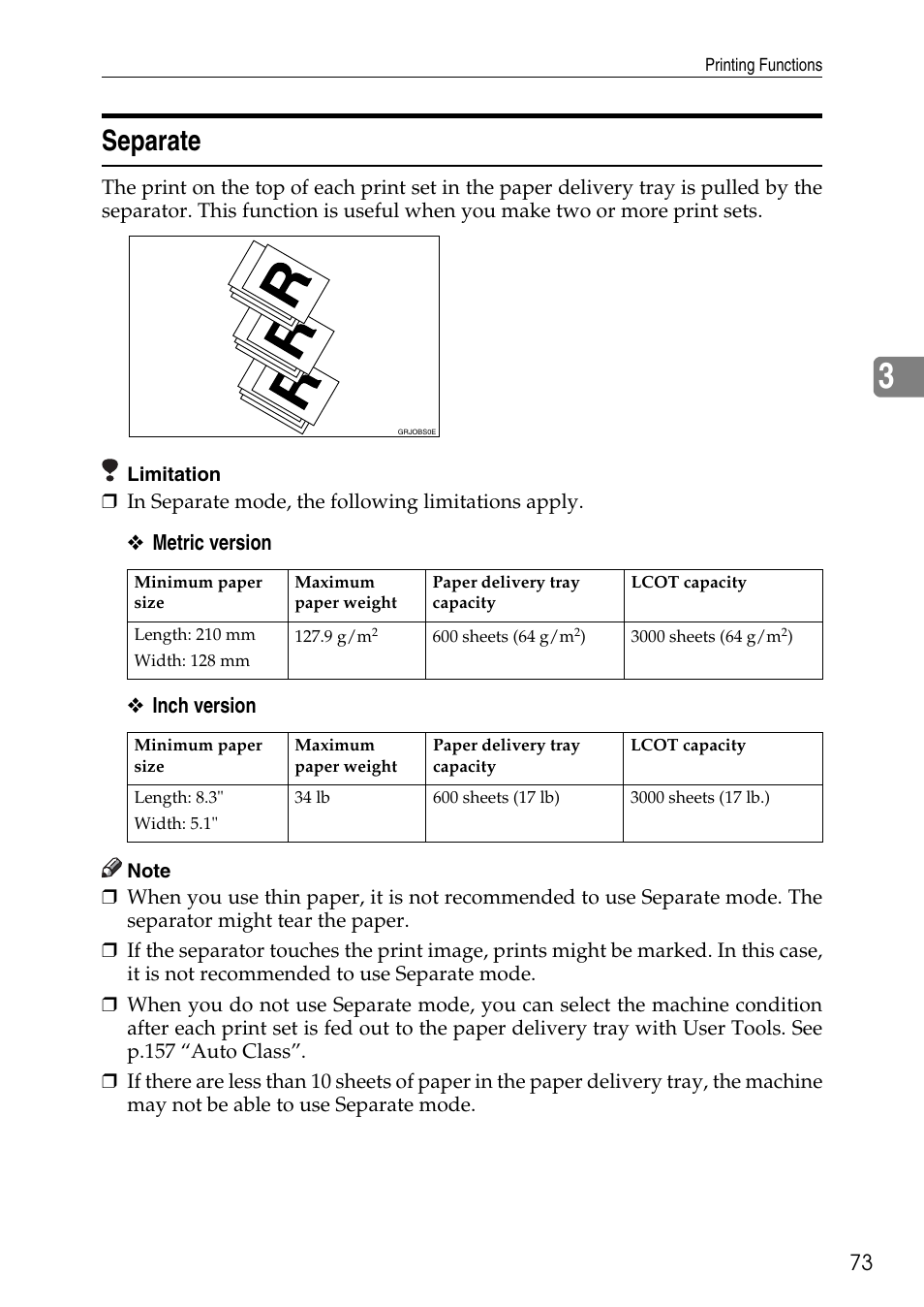 Separate, E p.73 “separate | Ricoh LDD280 User Manual | Page 85 / 204