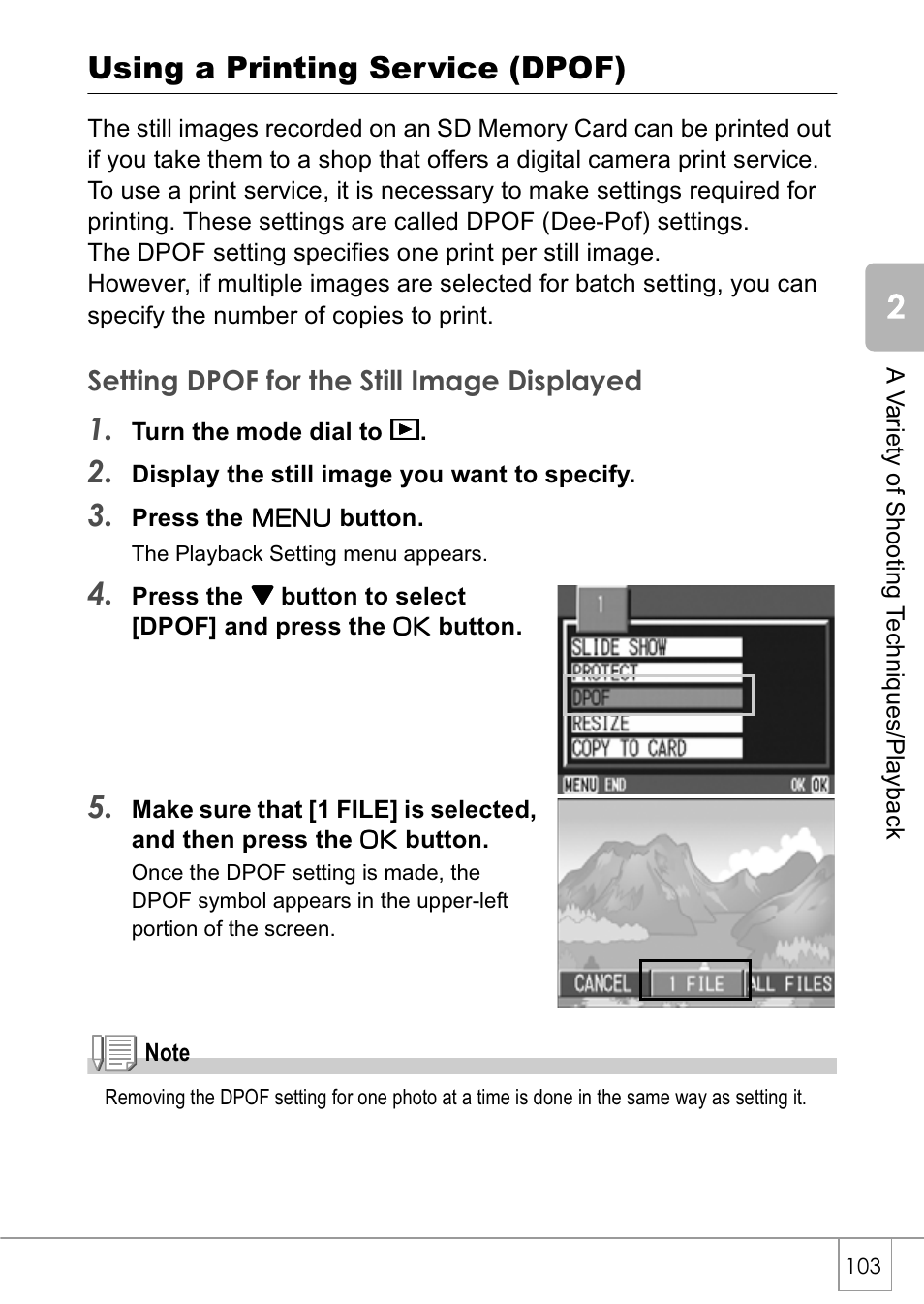 Using a printing service (dpof) | Ricoh Caplio GX8 User Manual | Page 106 / 180