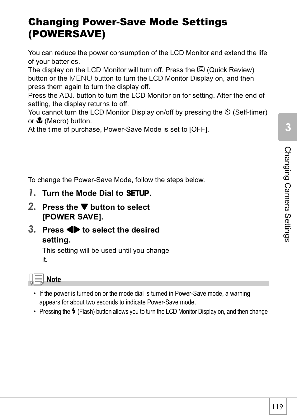 Changing power-save mode settings (powersave) | Ricoh Caplio GX8 User Manual | Page 122 / 180