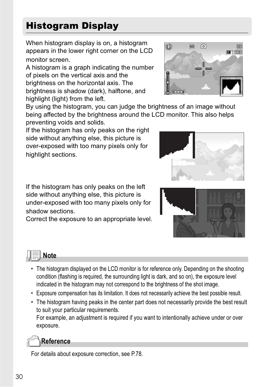 Histogram display | Ricoh Caplio GX8 User Manual | Page 33 / 180