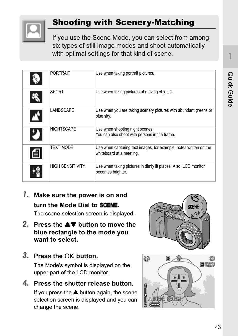 Shooting with scenery-matching | Ricoh Caplio GX8 User Manual | Page 46 / 180