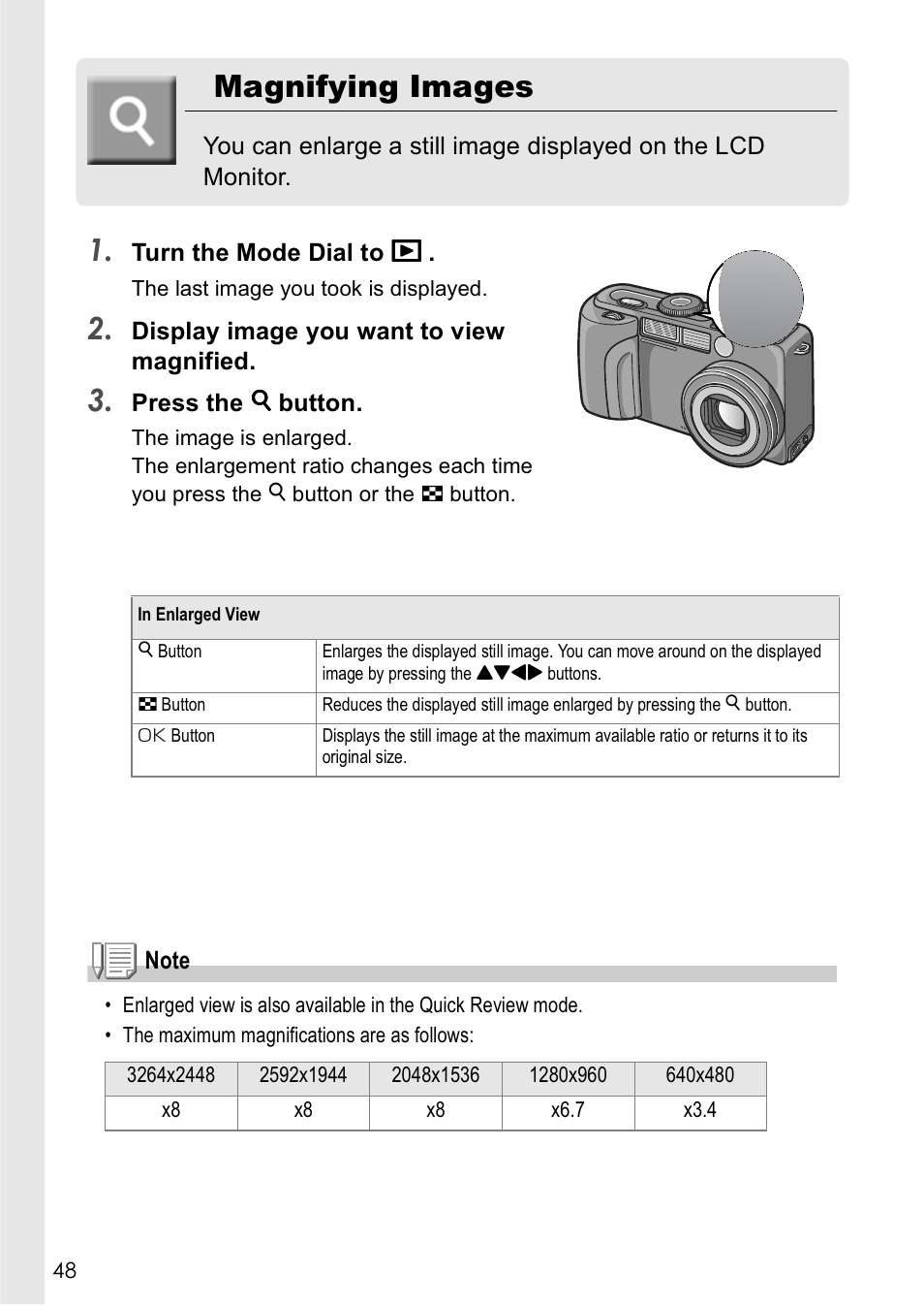 Magnifying images | Ricoh Caplio GX8 User Manual | Page 51 / 180