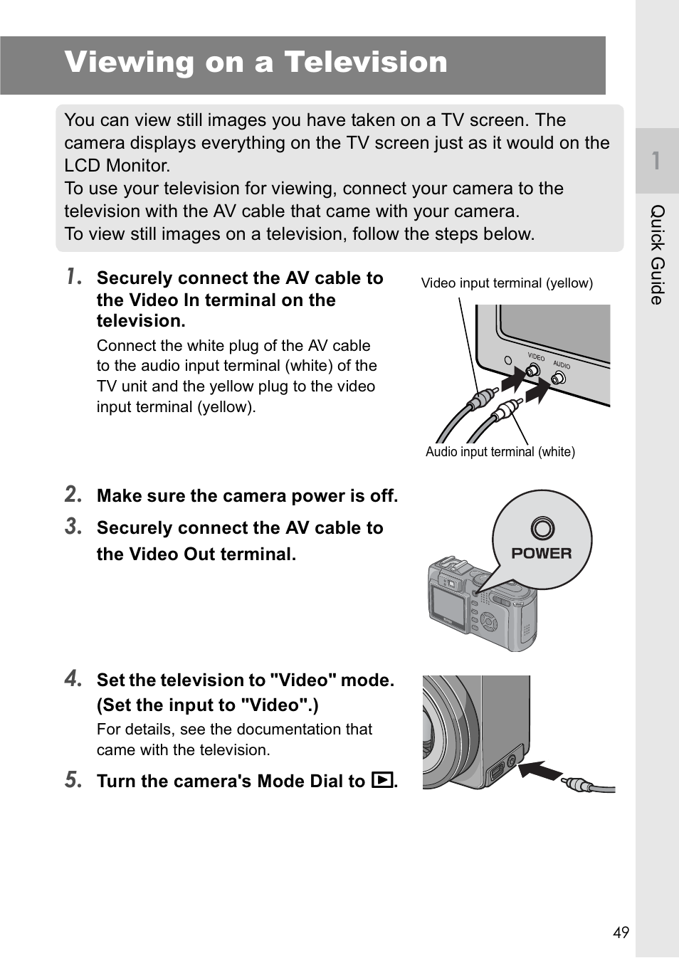 Viewing on a television | Ricoh Caplio GX8 User Manual | Page 52 / 180