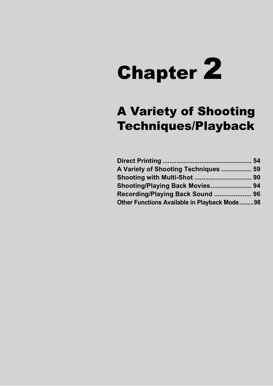 Chapter | Ricoh Caplio GX8 User Manual | Page 56 / 180