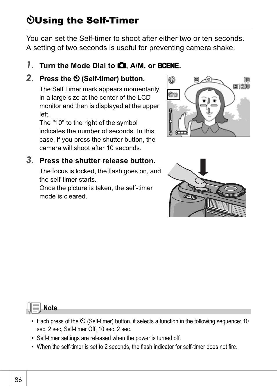 Ttusing the self-timer | Ricoh Caplio GX8 User Manual | Page 89 / 180