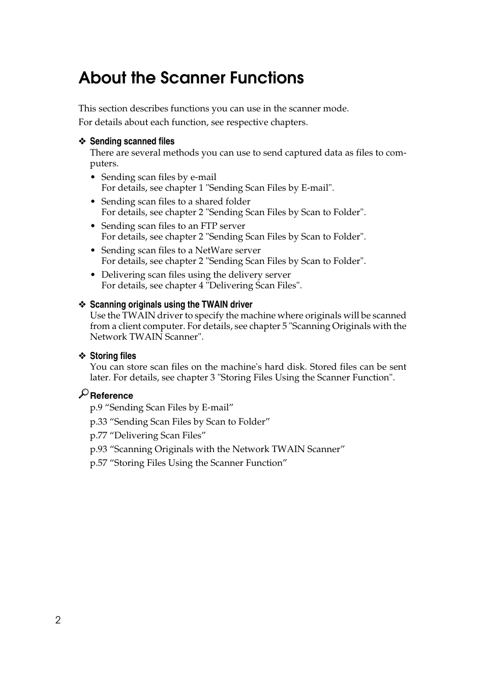 About the scanner functions | Ricoh Aficio MP 1100 User Manual | Page 10 / 158