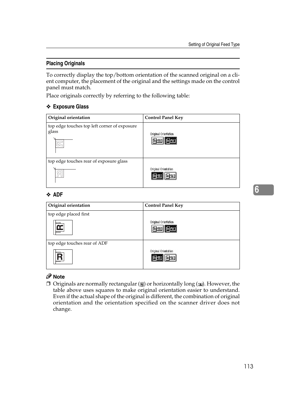 Placing originals | Ricoh Aficio MP 1100 User Manual | Page 121 / 158