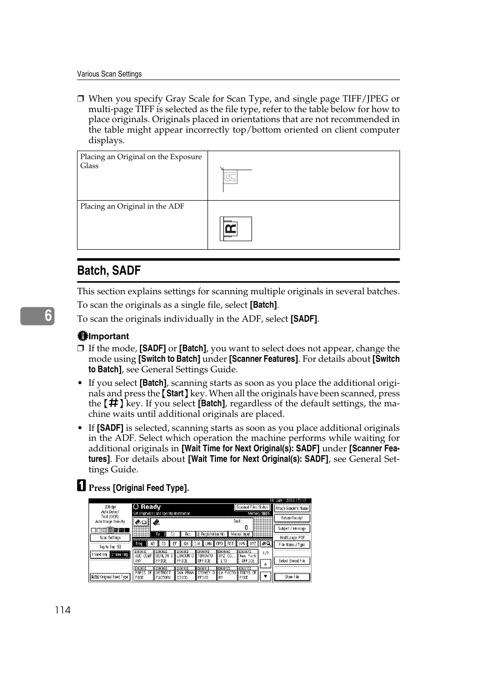 Batch, sadf | Ricoh Aficio MP 1100 User Manual | Page 122 / 158