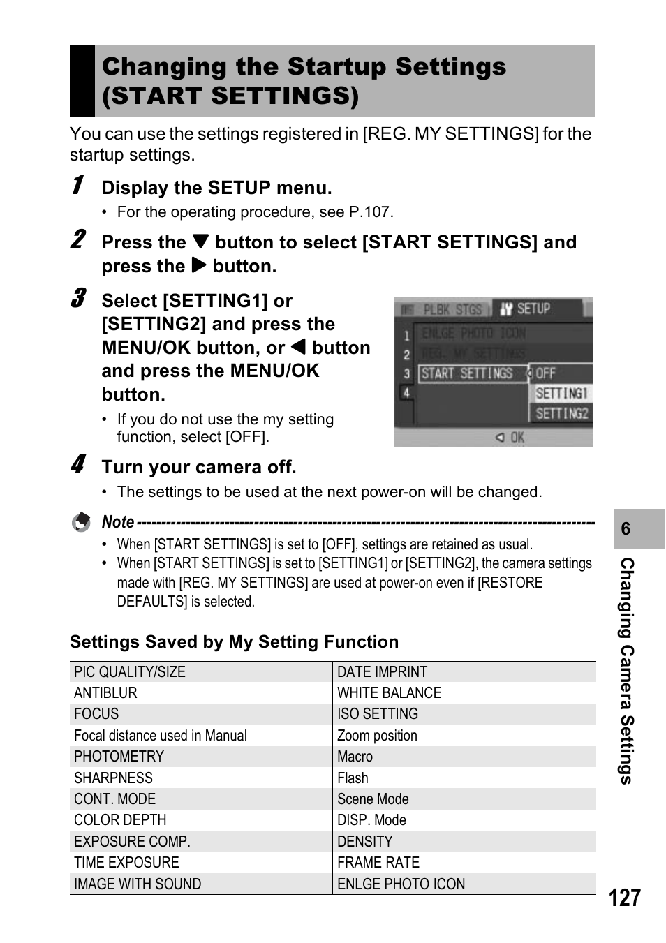 Changing the startup settings (start settings) | Ricoh 500SE User Manual | Page 130 / 256