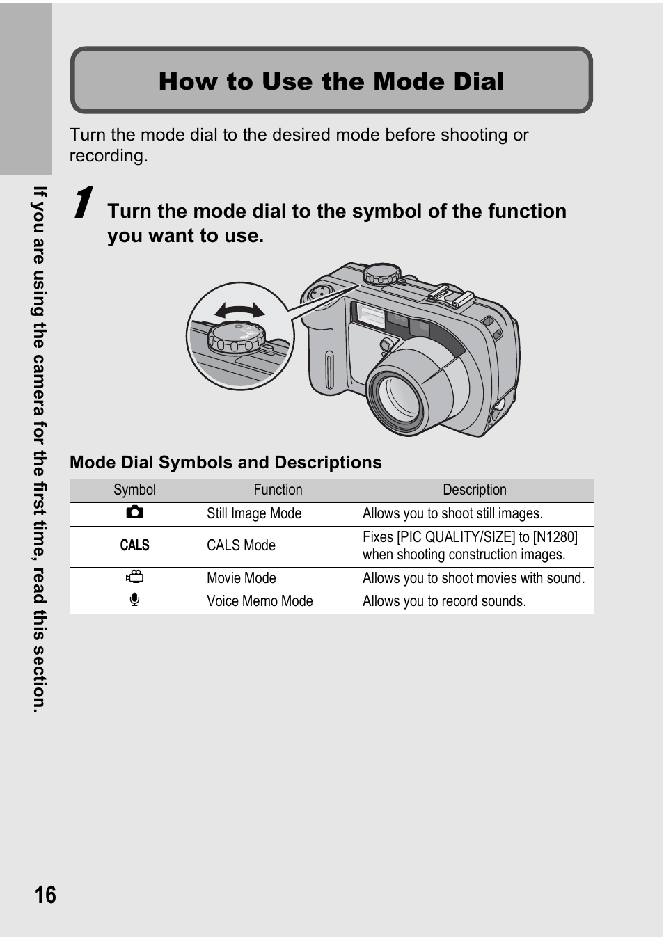 How to use the mode dial | Ricoh 500SE User Manual | Page 19 / 256