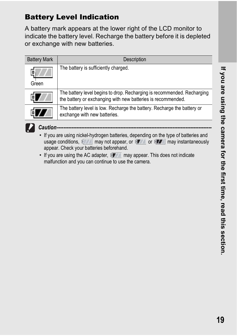 Battery level indication | Ricoh 500SE User Manual | Page 22 / 256