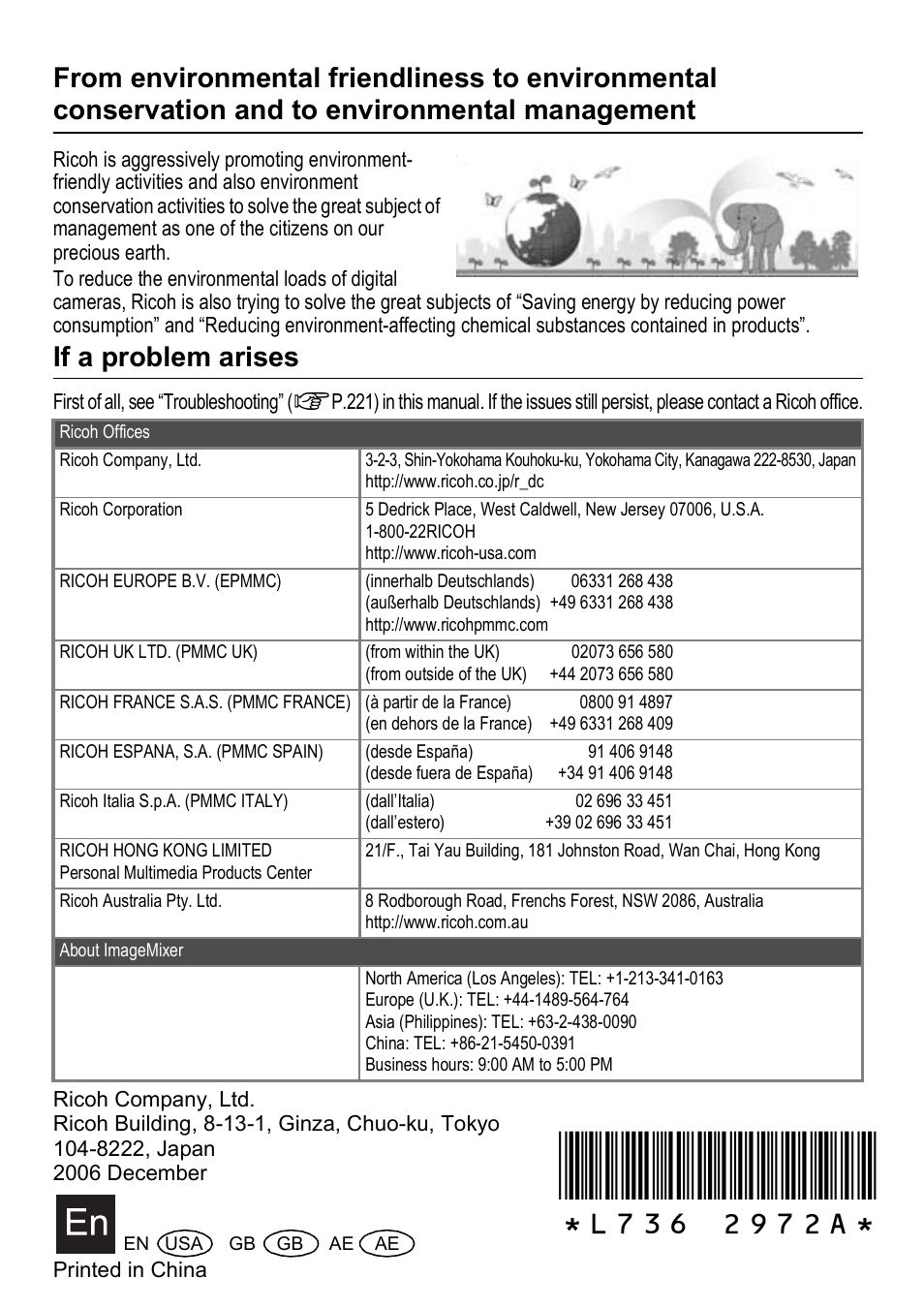 If a problem arises | Ricoh 500SE User Manual | Page 256 / 256