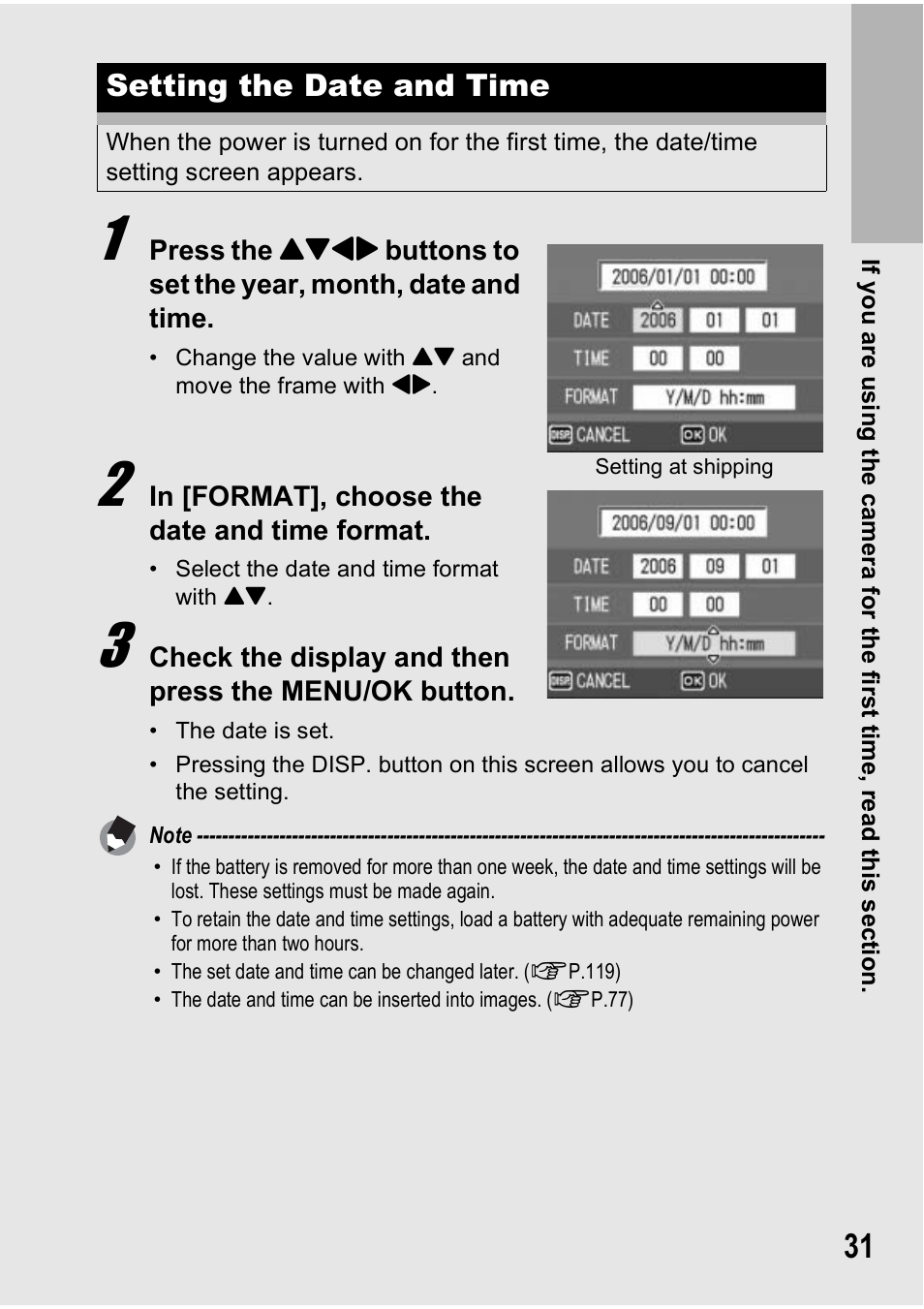 Setting the date and time | Ricoh 500SE User Manual | Page 34 / 256