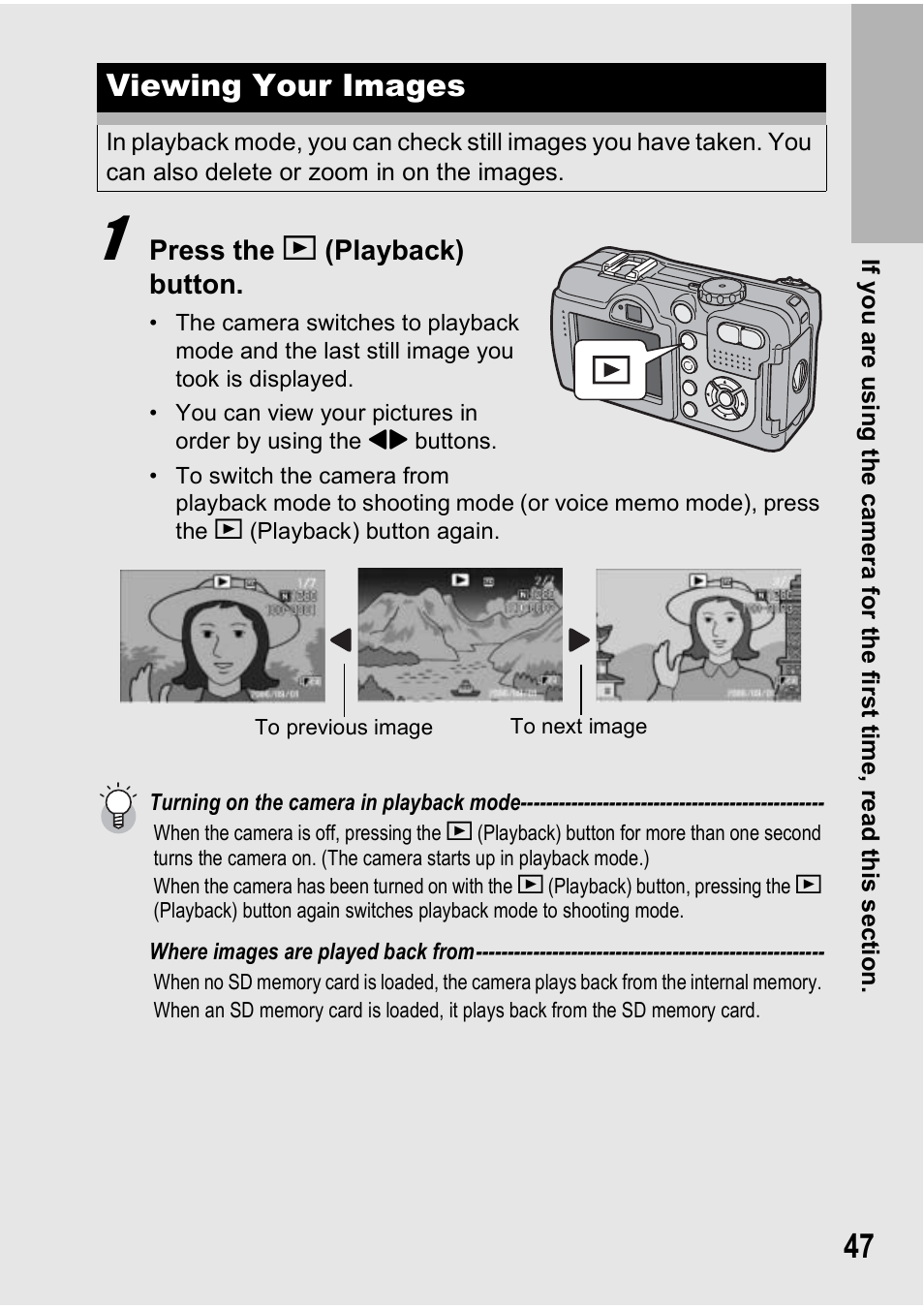 Viewing your images | Ricoh 500SE User Manual | Page 50 / 256