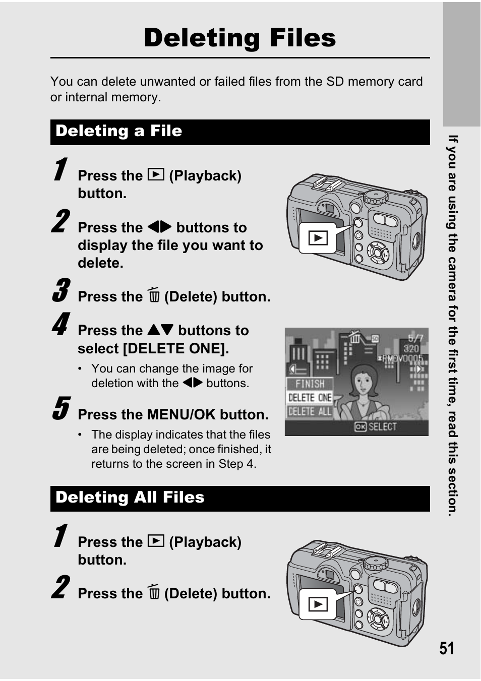 Deleting files | Ricoh 500SE User Manual | Page 54 / 256
