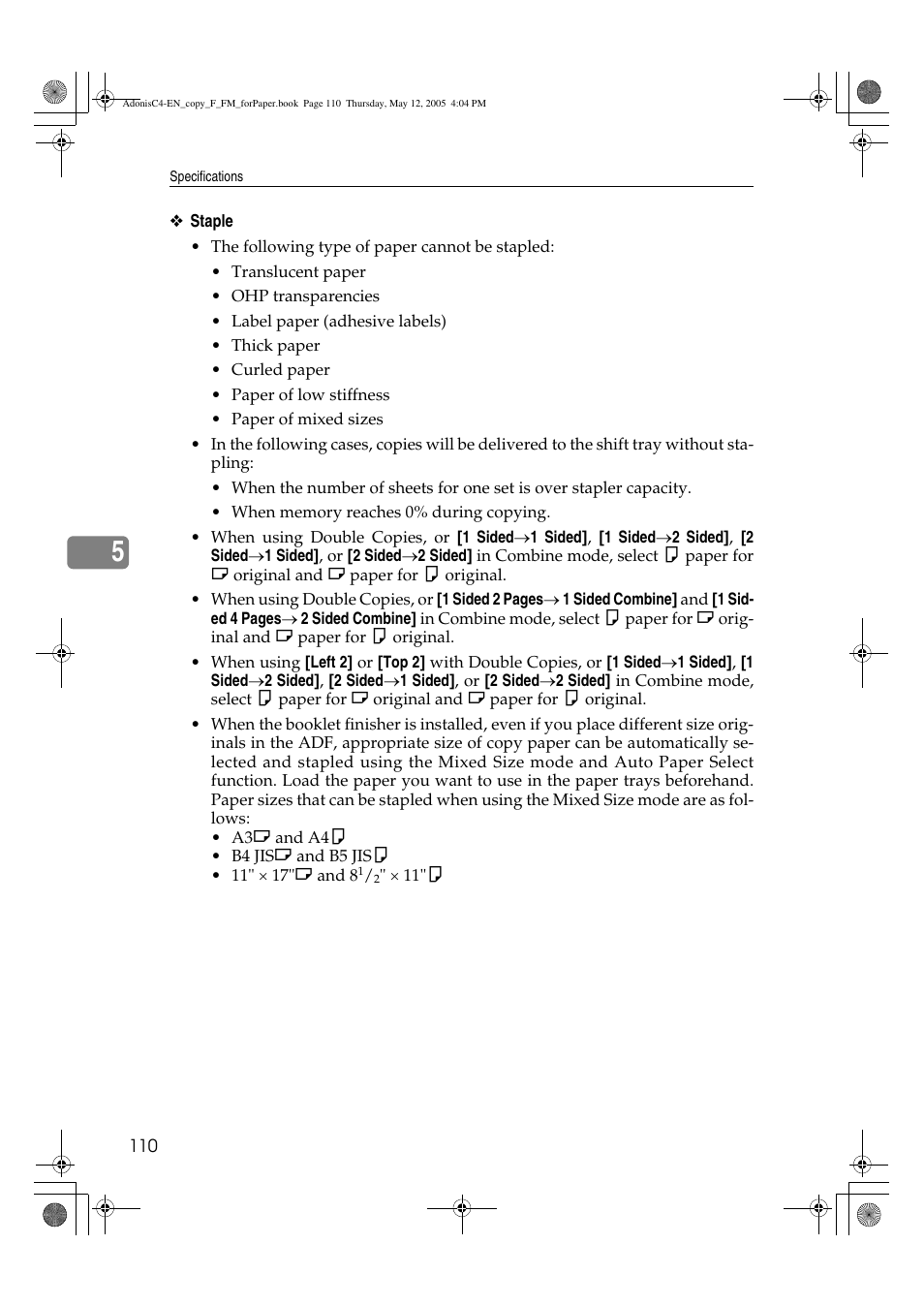 Ricoh Aficio 3045AD User Manual | Page 120 / 136
