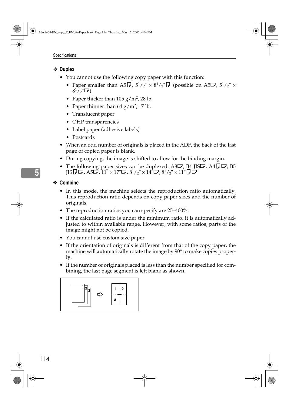 Ricoh Aficio 3045AD User Manual | Page 124 / 136