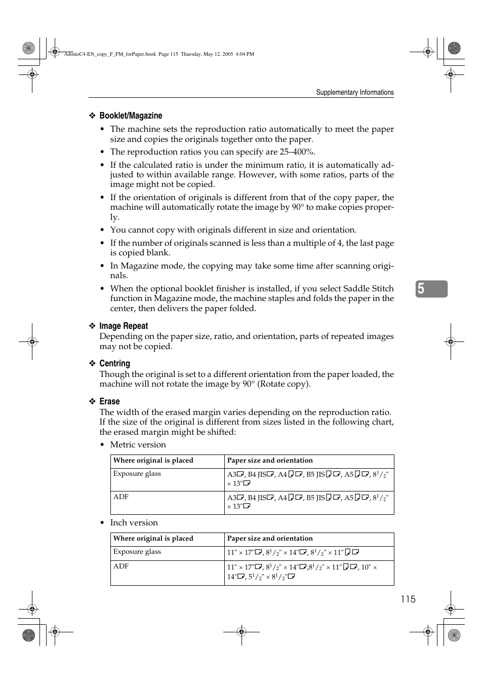 Ricoh Aficio 3045AD User Manual | Page 125 / 136