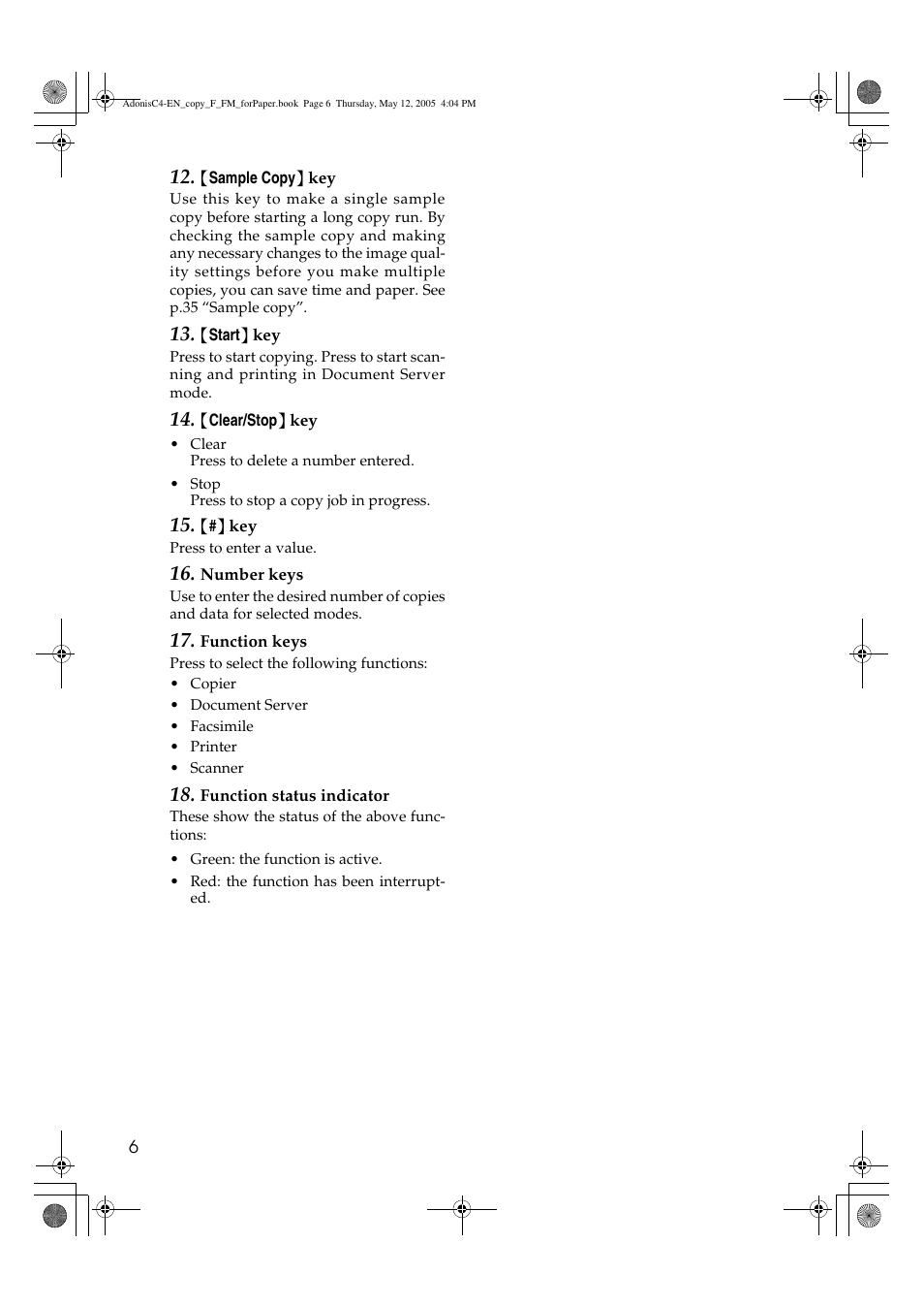 Ricoh Aficio 3045AD User Manual | Page 16 / 136