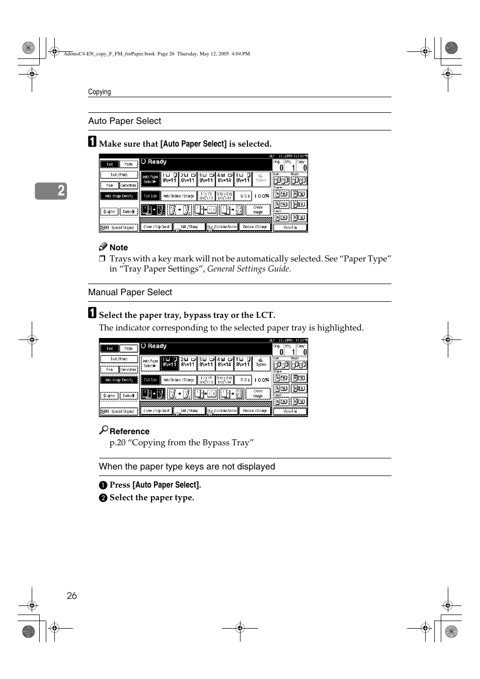 Ricoh Aficio 3045AD User Manual | Page 36 / 136